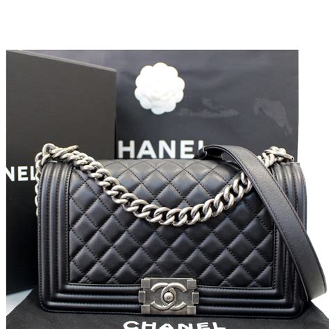 chanel bag boyfriend|chanel boy bag all black.